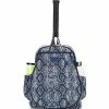 Ame &amp; LuLu Ame And Lulu Game On Tennis Backpack Navy Snakeskin -New Ace Tennis Shop AME navy snakeskin web
