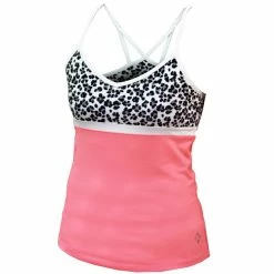 Jofit Women's Tequila Sunrise Adjustable Strap Tank Coral Glow/Cheetah Print TT043