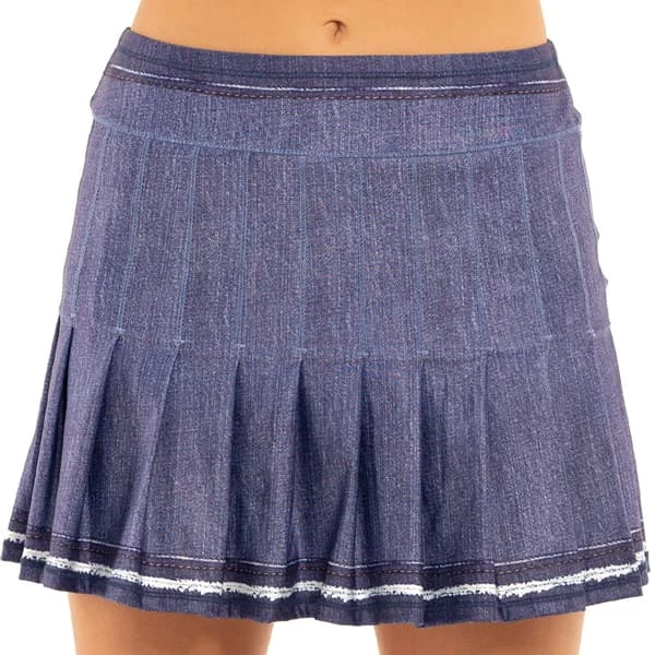 Lucky In Love Women's Old School Denim Skirt CB571-L80963 3 Lucky In Love Women's Old School Denim Skirt CB571-L80963