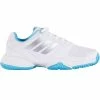 Adidas Barricade Club Junior Tennis Shoe White/Samba Blue BA7706