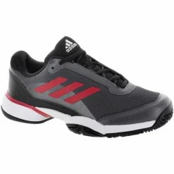 Adidas Barricade Club Junior Tennis Shoe Core Black/Scarlet CP9359