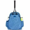 Ame &amp; LuLu Ame And Lulu Game On Tennis Backpack Blue Leopard -New Ace Tennis Shop ame blue leopard backpack web