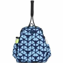 Ame &amp; LuLu Ame And Lulu Game On Tennis Backpack Blue Shibori