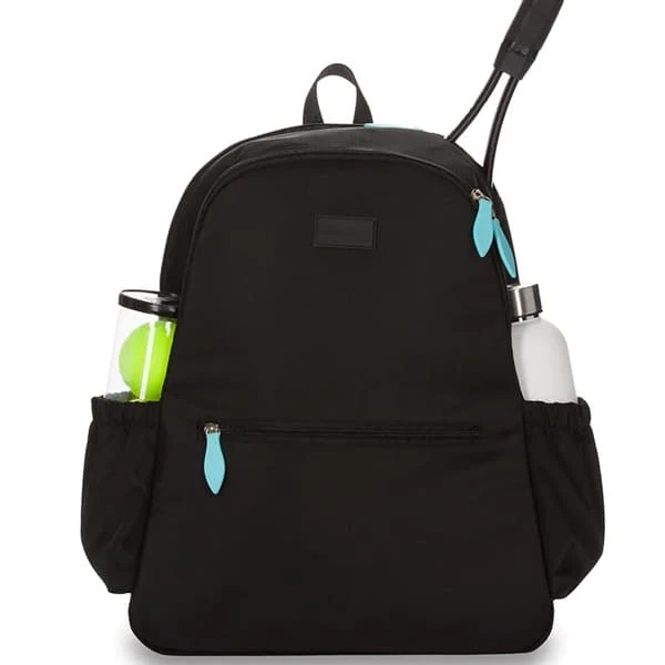 Ame & LuLu Ame And Lulu Courtside Tennis Backpack 2.0 Black/Blue 3 Ame & LuLu Ame And Lulu Courtside Tennis Backpack 2.0 Black/Blue