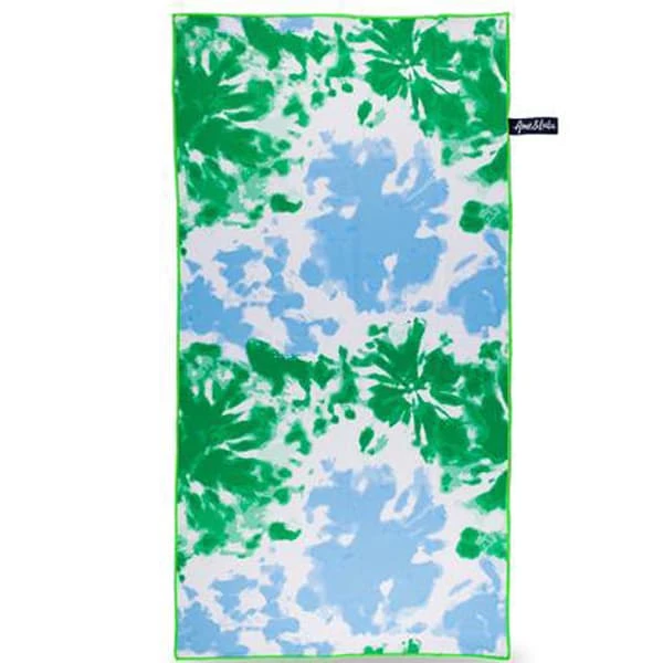 Ame & LuLu Ame And Lulu Green Blue Tie Dye Sport Towel 3 Ame & LuLu Ame And Lulu Green Blue Tie Dye Sport Towel