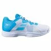 Babolat SFX 3 Women's All Court Tennis Shoe White/Scuba Blue -New Ace Tennis Shop babolat sfx 3 white blue website