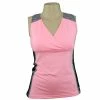 Bolle Women's My Fair Lady V-Neck Tank Neon Pink/Black 8737-7537 -New Ace Tennis Shop bolle 8737 7537 website