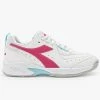 Diadora Challenge 5 SL Junior Tennis Shoe White/Pink 1 Diadora Challenge 5 SL Junior Tennis Shoe White/Pink -New Ace Tennis Shop diadora challenge 5 pnk web
