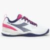 Diadora Blushield Torneo 2 Women's Tennis Shoe White/Blueprint -New Ace Tennis Shop diadora torneo 2 pink web