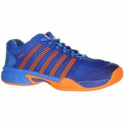 K-Swiss Hypercourt Express Junior Tennis Shoe Brilliant Blue/Neon Orange 83377-427