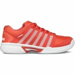 K-Swiss Hypercourt Express Junior Tennis Shoe Fiesta/White