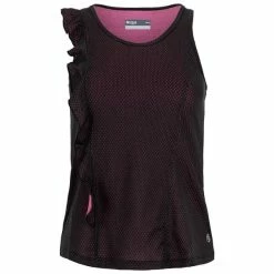 Lija Women's Ruffle Tank Black/Bubble
