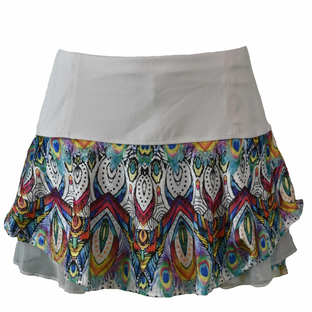 Lucky In Love Women's Velvet Vision Illusion Velour Skirt White CB311-674110 3 Lucky In Love Women's Velvet Vision Illusion Velour Skirt White CB311-674110