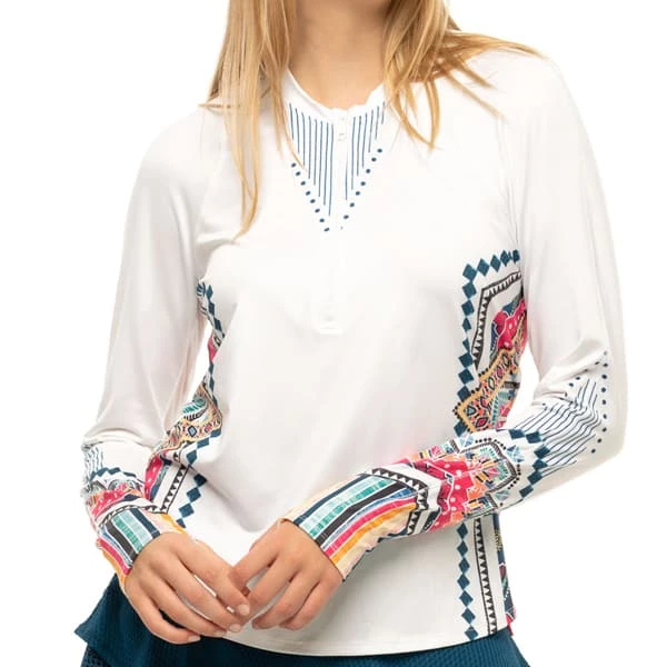 Lucky In Love Women's Pretty In Ink Around The Block Long Sleeve CT807-G97645 3 Lucky In Love Women's Pretty In Ink Around The Block Long Sleeve CT807-G97645