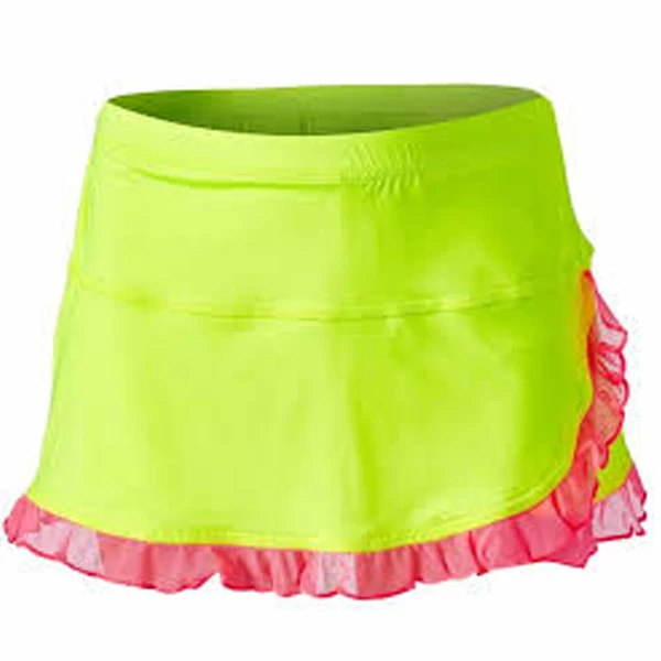Sofibella Girl's Tokyo Asymmetric Skirt Neon Yellow 4446-ELE 3 Sofibella Girl's Tokyo Asymmetric Skirt Neon Yellow 4446-ELE