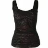 Sofibella Women's Dark Knight Gathered Cami Black 1713 -New Ace Tennis Shop sofi knight 1713 website