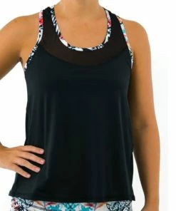 Sofibella Women's Melbourne Charge Tank Black 1798
