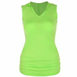 Sofibella Women's Triumph Racerback Hoodie Tank Glorious Green 1680