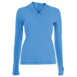 Sofibella Women's Spectrum Hoodie Long Sleeve Top Reflect Blue