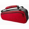 Wilson Clash V2 Super Tour 6 Pack Tennis Bag Red -New Ace Tennis Shop wilson tour 6 clash web